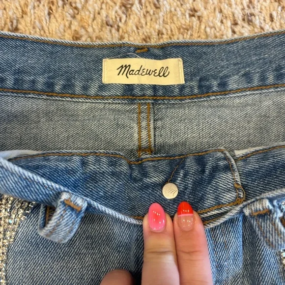 Madewell Rhinestone Jean Shorts - Picture 3 of 7